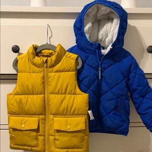 NWT and Like New 3T Toddler Puffer Jacket and Vest